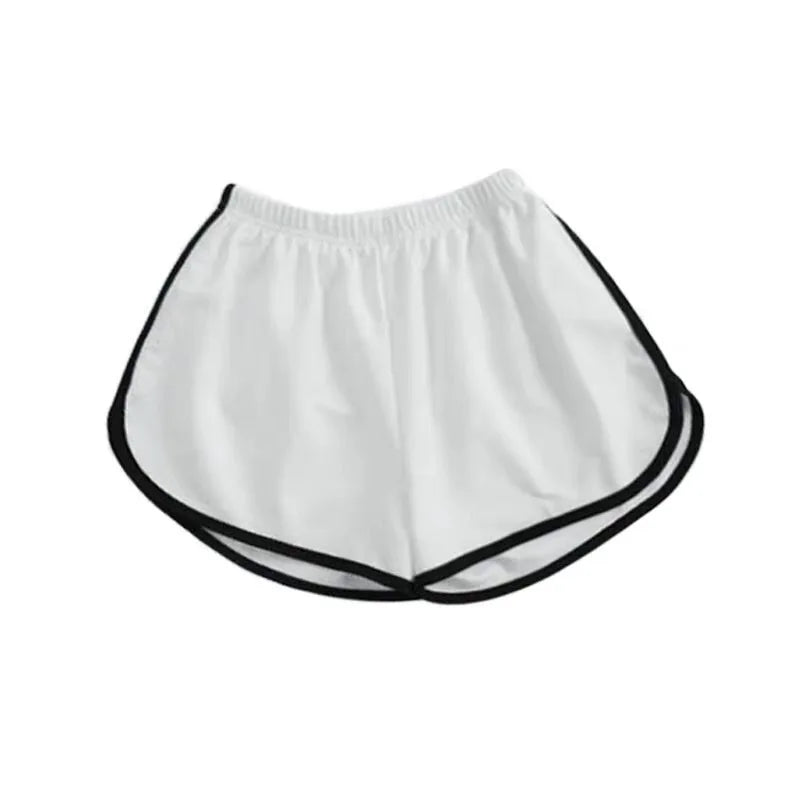 Elastic Striped Shorts For Women