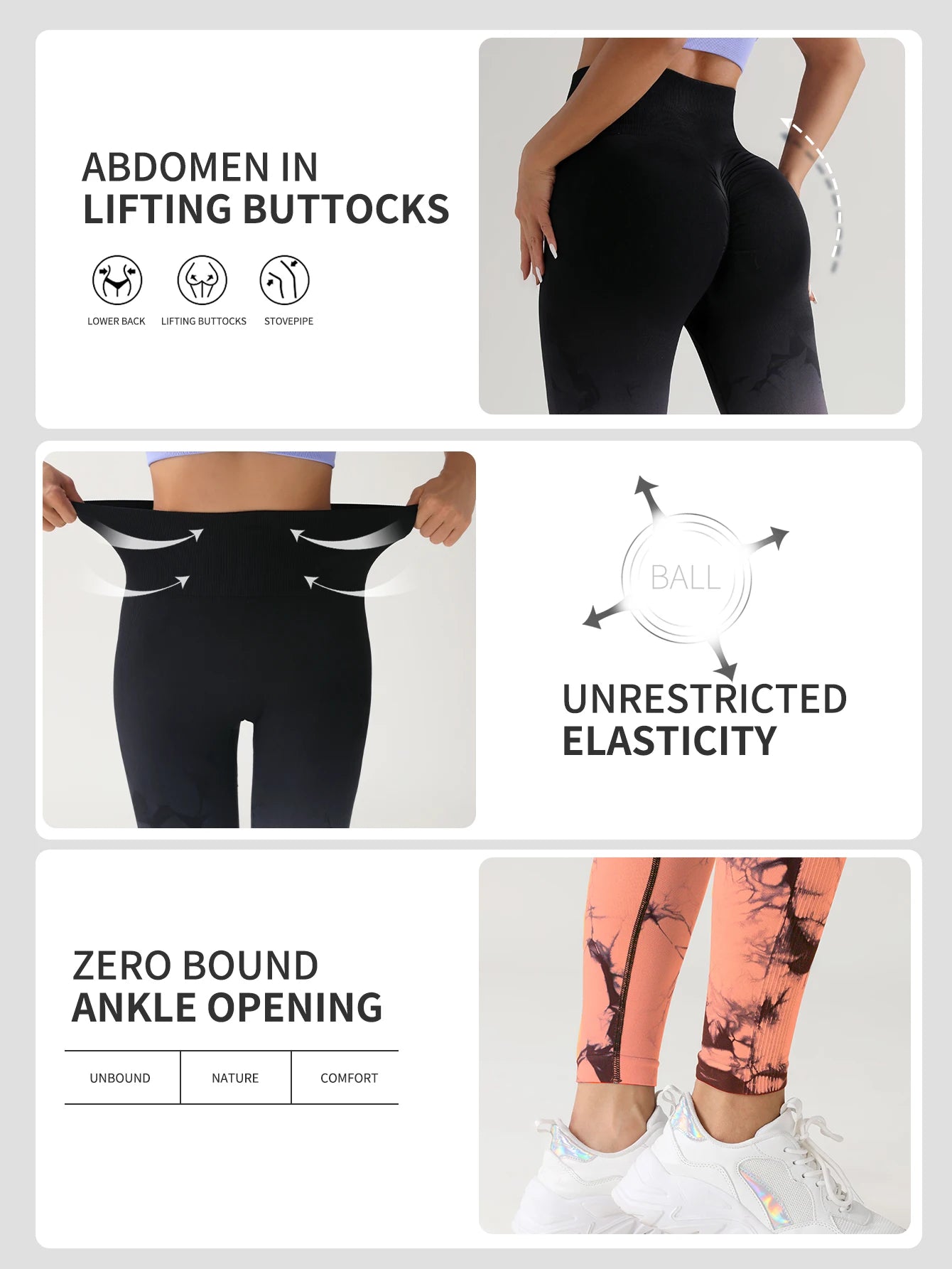 Tie Dye Women’s Leggings Seamless High Waisted