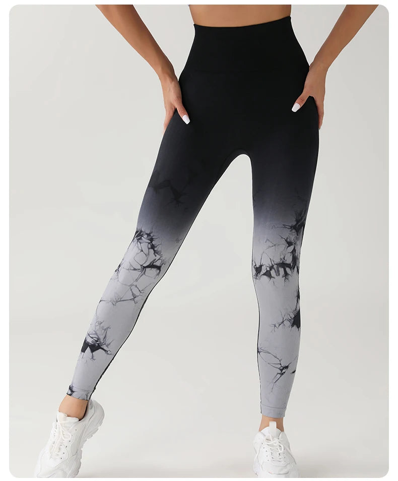 Tie Dye Women’s Leggings Seamless High Waisted