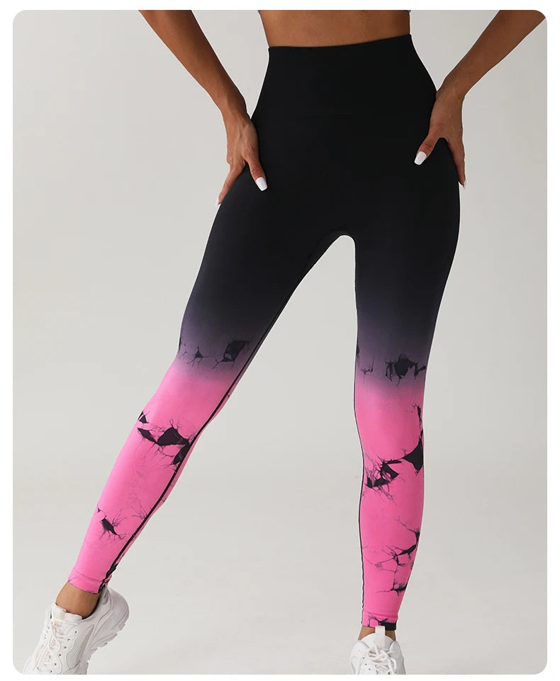 Tie Dye Women’s Leggings Seamless High Waisted