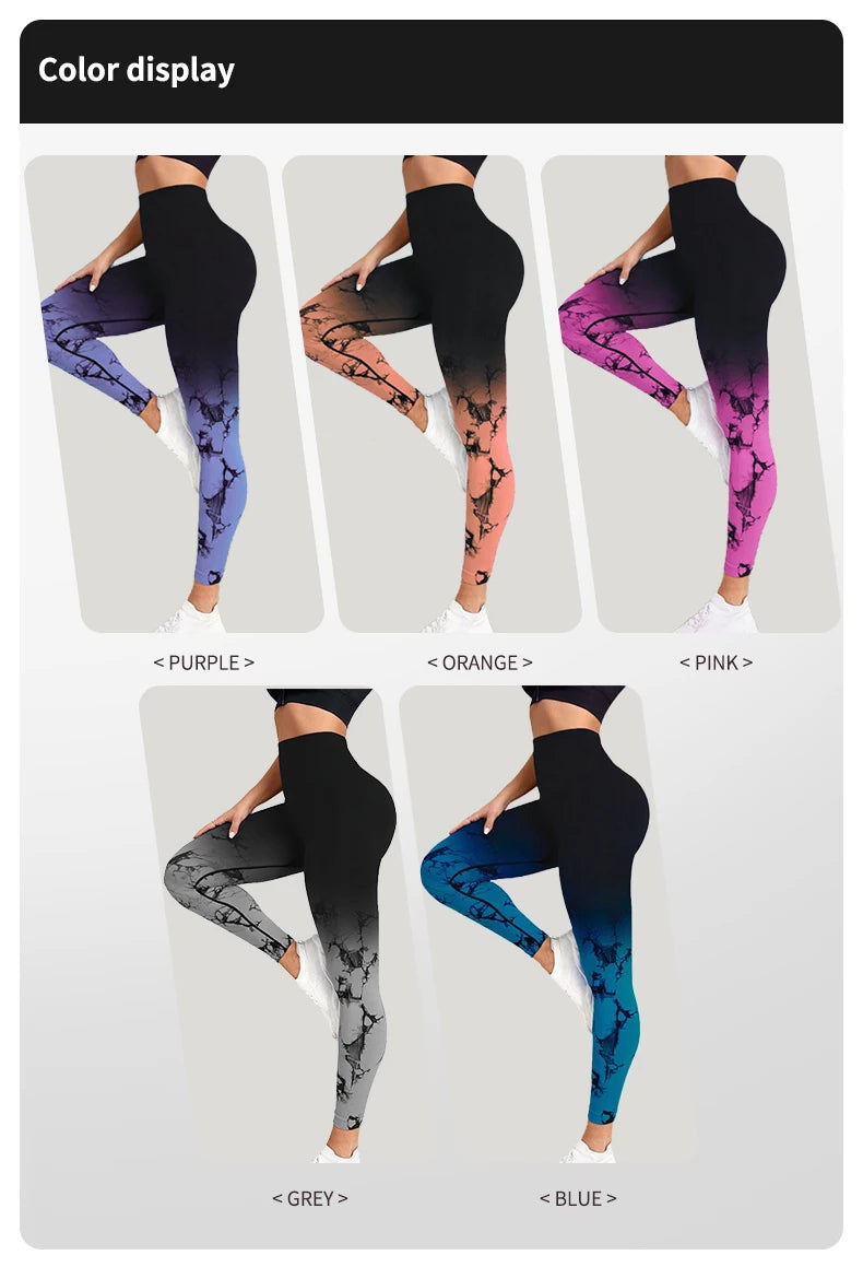 Tie Dye Women’s Leggings Seamless High Waisted