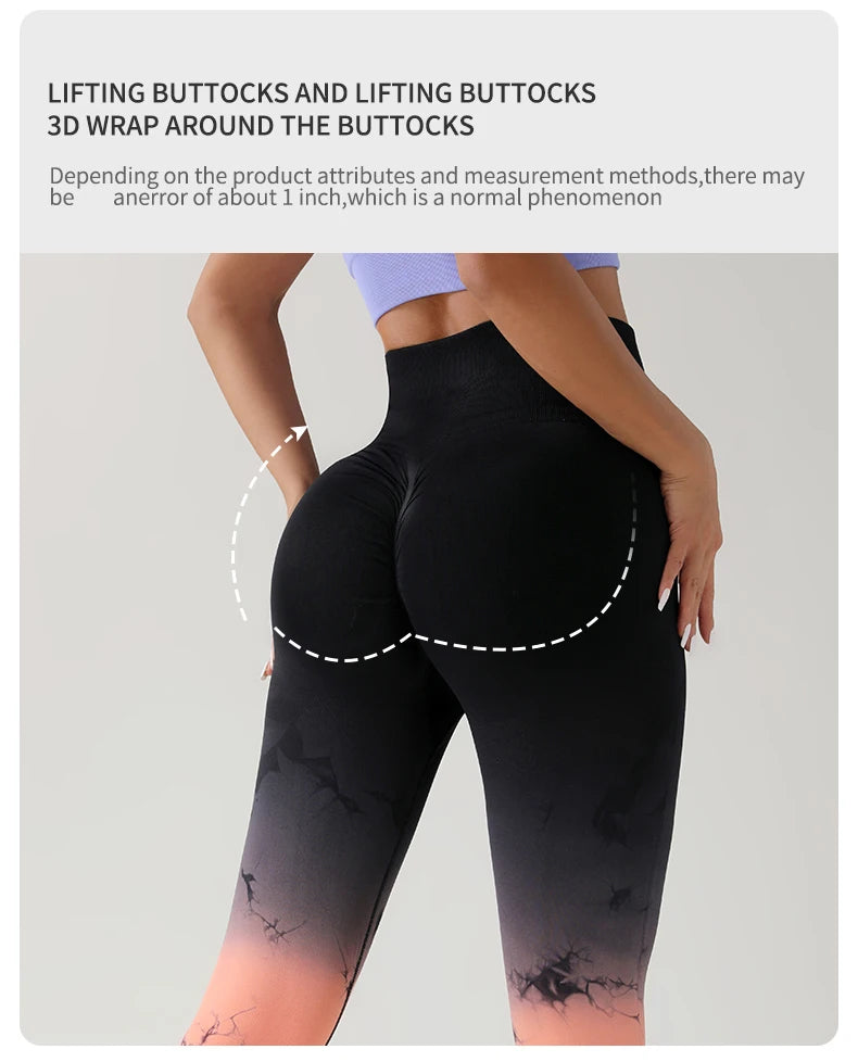 Tie Dye Women’s Leggings Seamless High Waisted