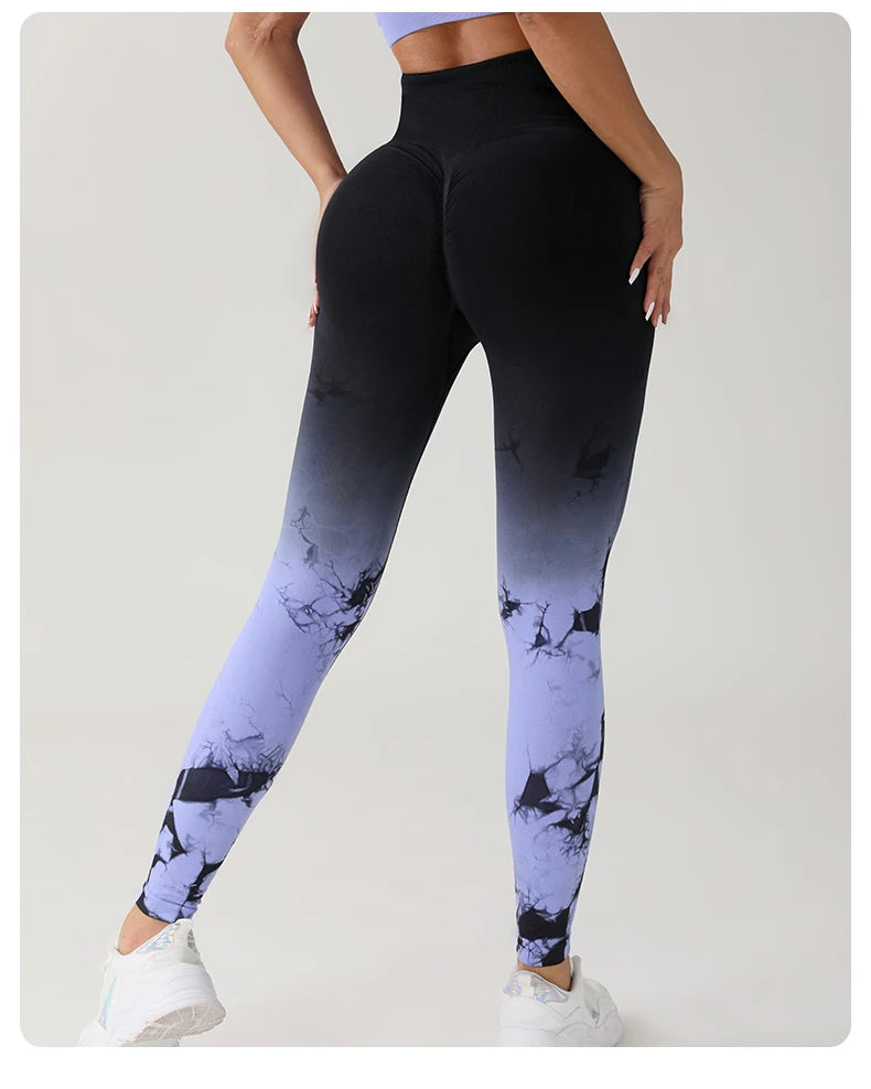 Tie Dye Women’s Leggings Seamless High Waisted