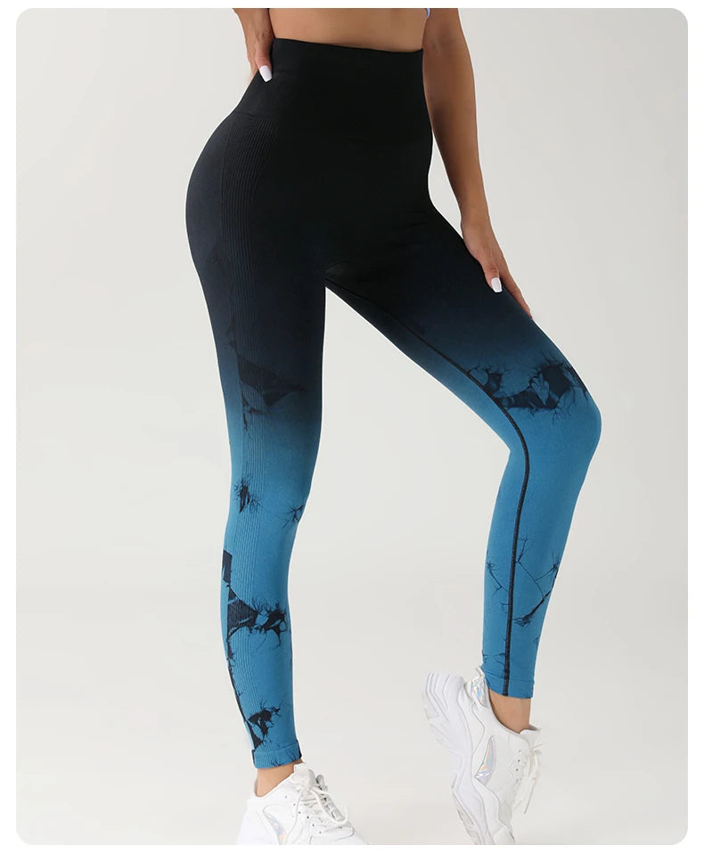 Tie Dye Women’s Leggings Seamless High Waisted
